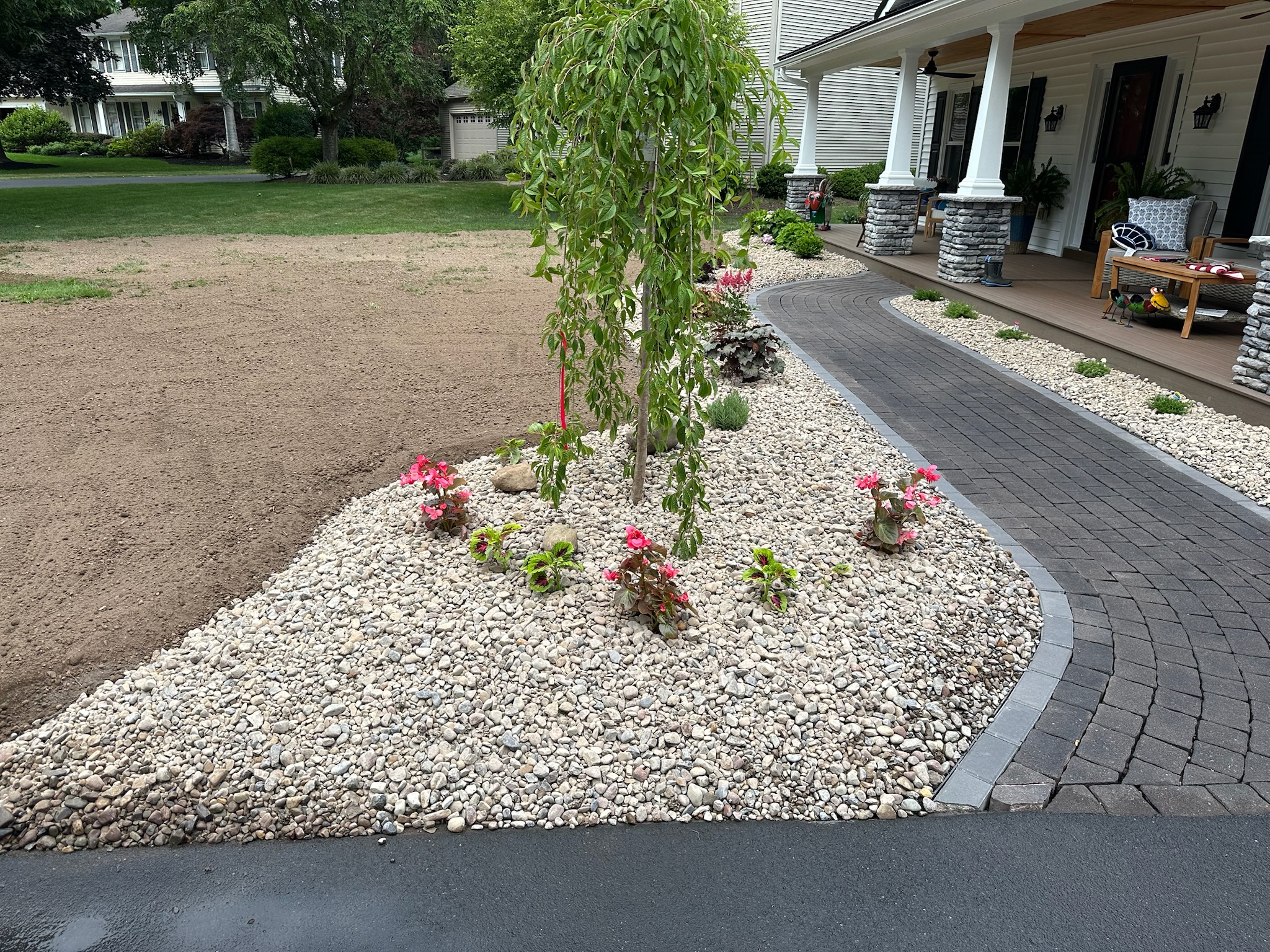 2024 garden install and walkway modification after photo 2